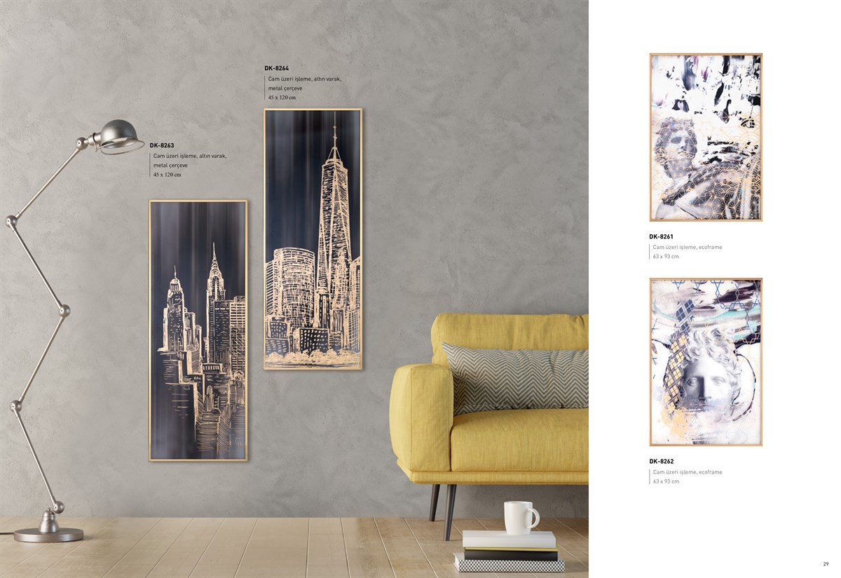 Silüet - Metal Çerçeve Tablo