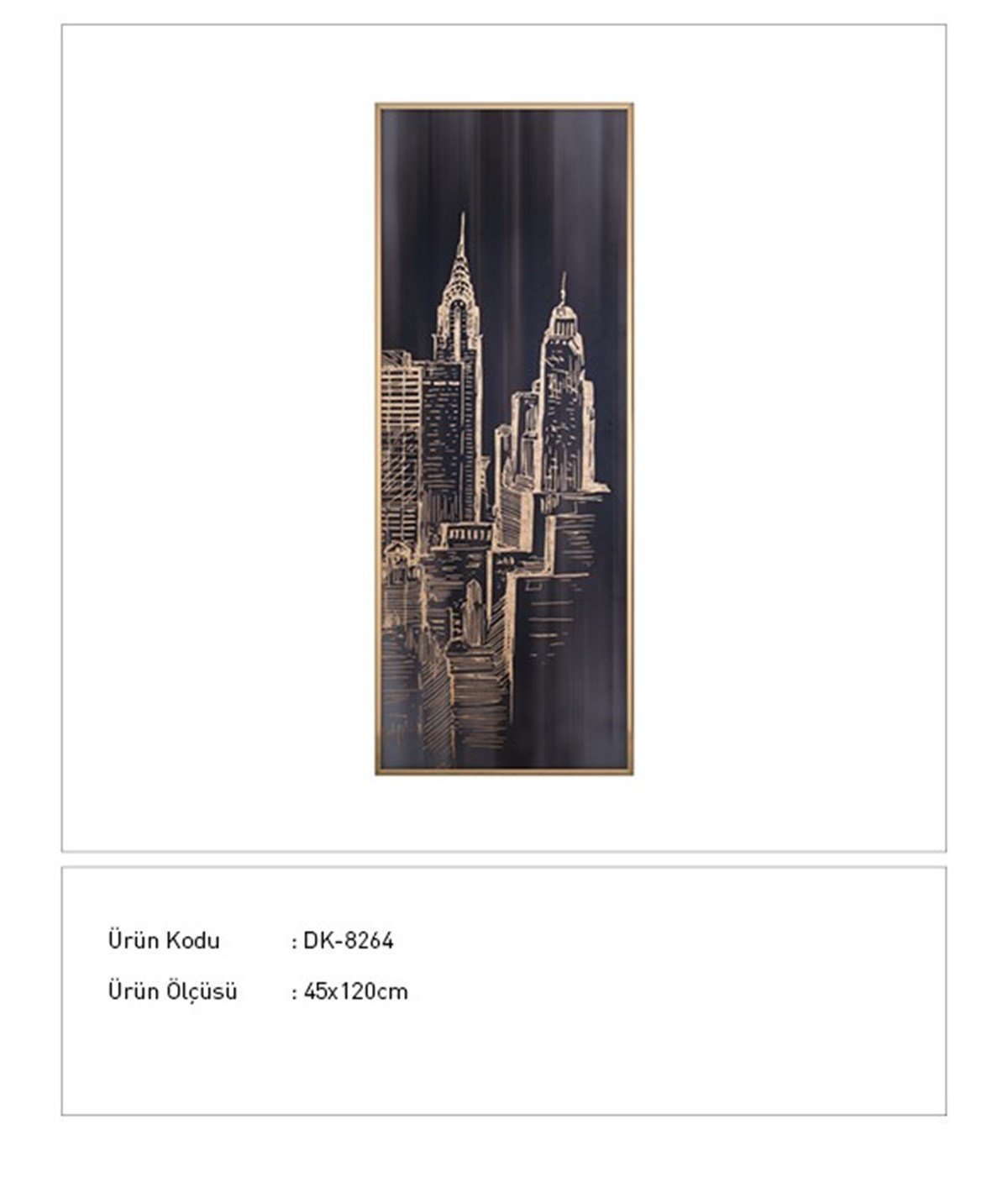 Silüet - Metal Çerçeve Tablo