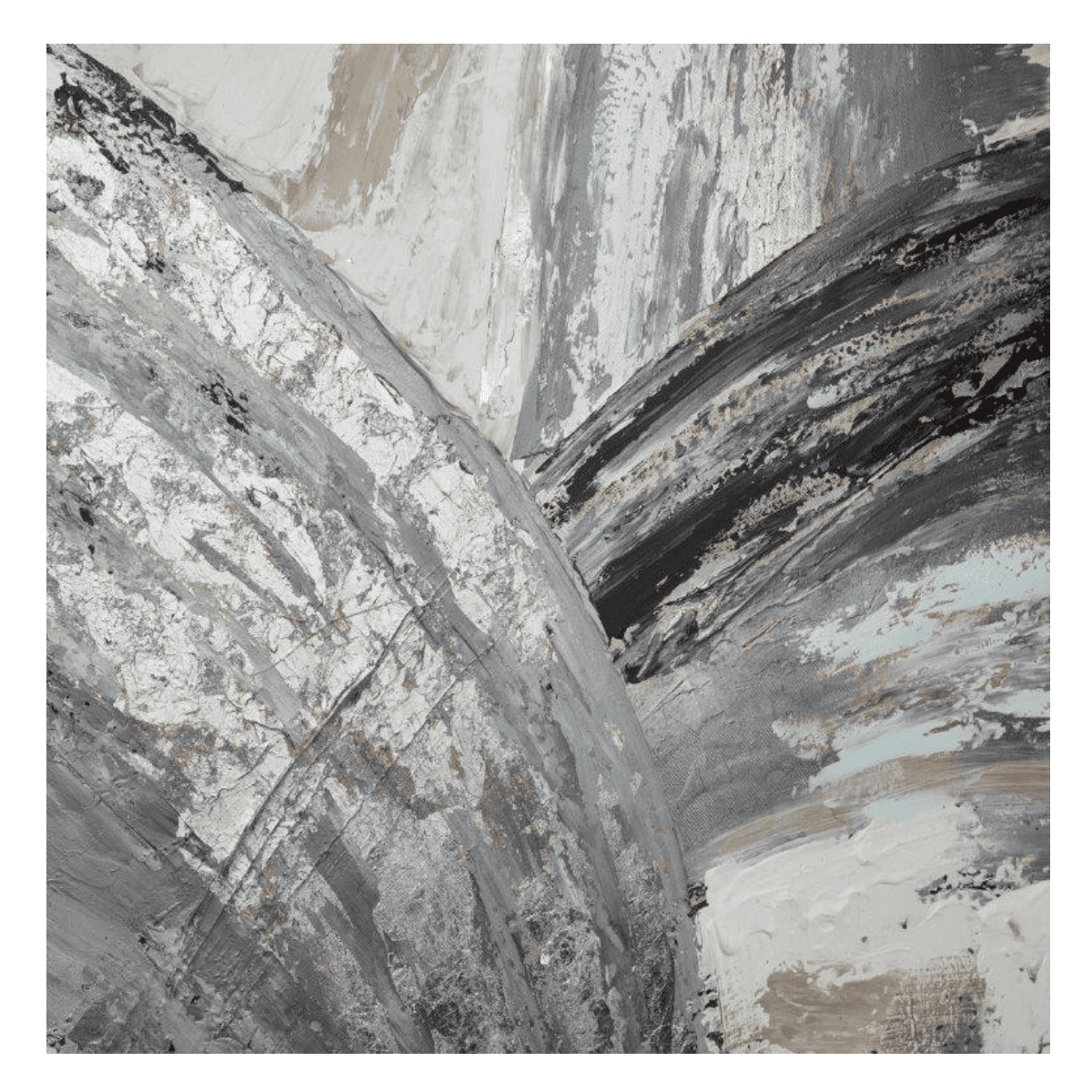 Silver Dominant Yağlı Boya Dokulu TabloYağlı Boya Dokulu Soyut TablolarTablolife