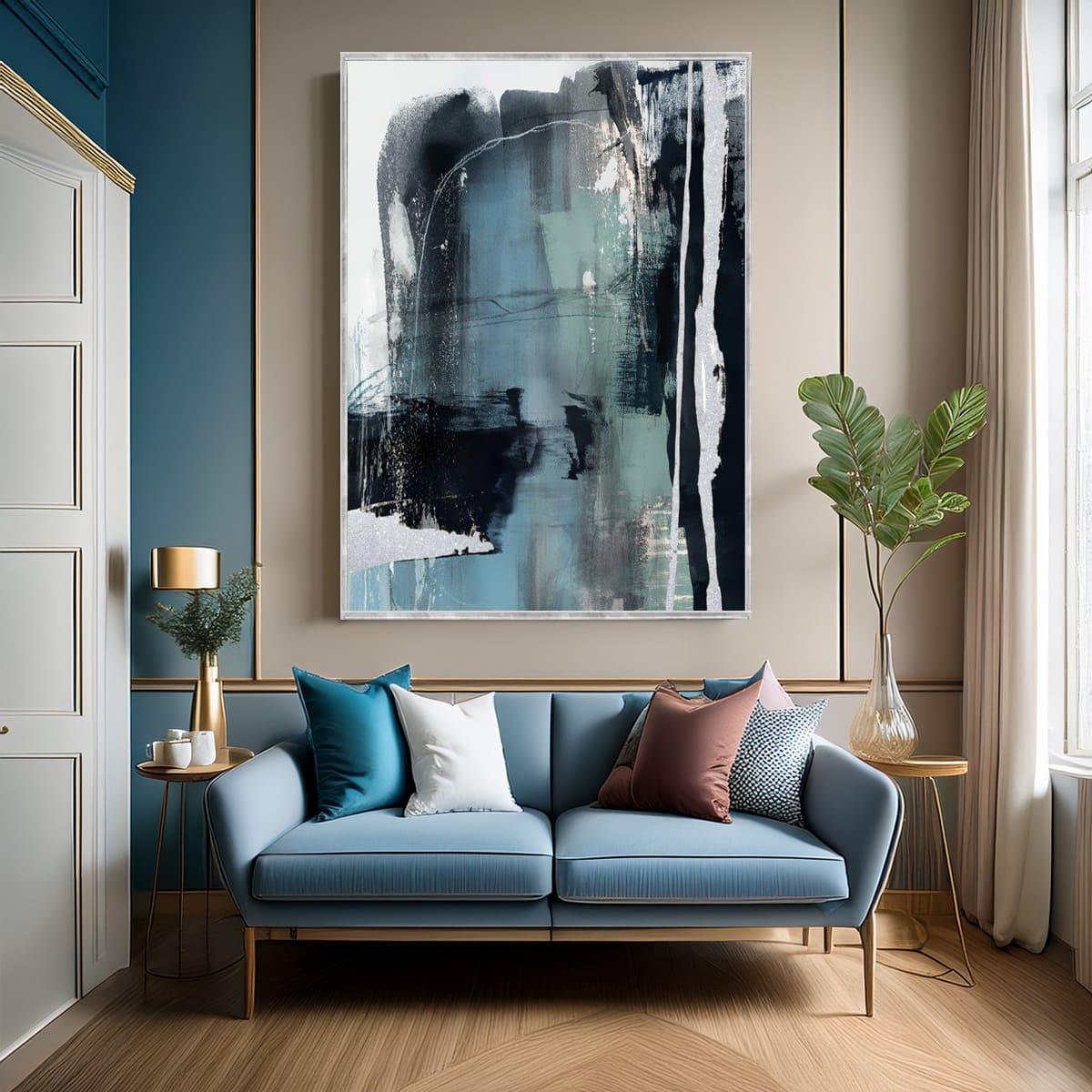 Silver Pass Yağlı Boya Dokulu TabloYağlı Boya Dokulu Soyut TablolarTablolife