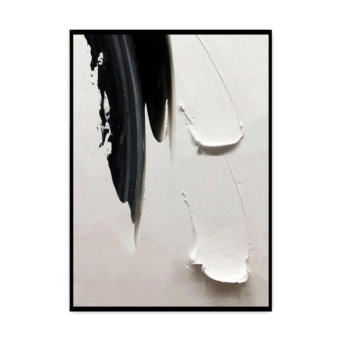 Siyah Beyaz Ahenk 5 3D Yoğun Yağlı Boya Tablo3D Yoğun Yağlı Boya TablolarTablolife