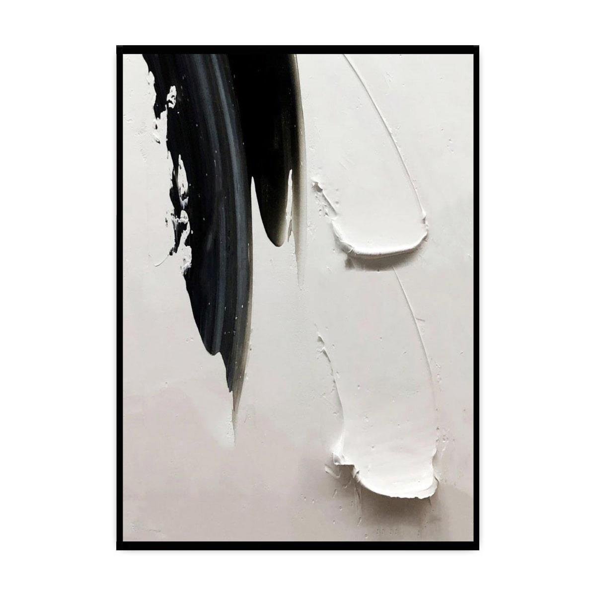 Siyah Beyaz İkili Set 3D Yoğun Yağlı Boya Tablo3D Yoğun Yağlı Boya TablolarTablolife