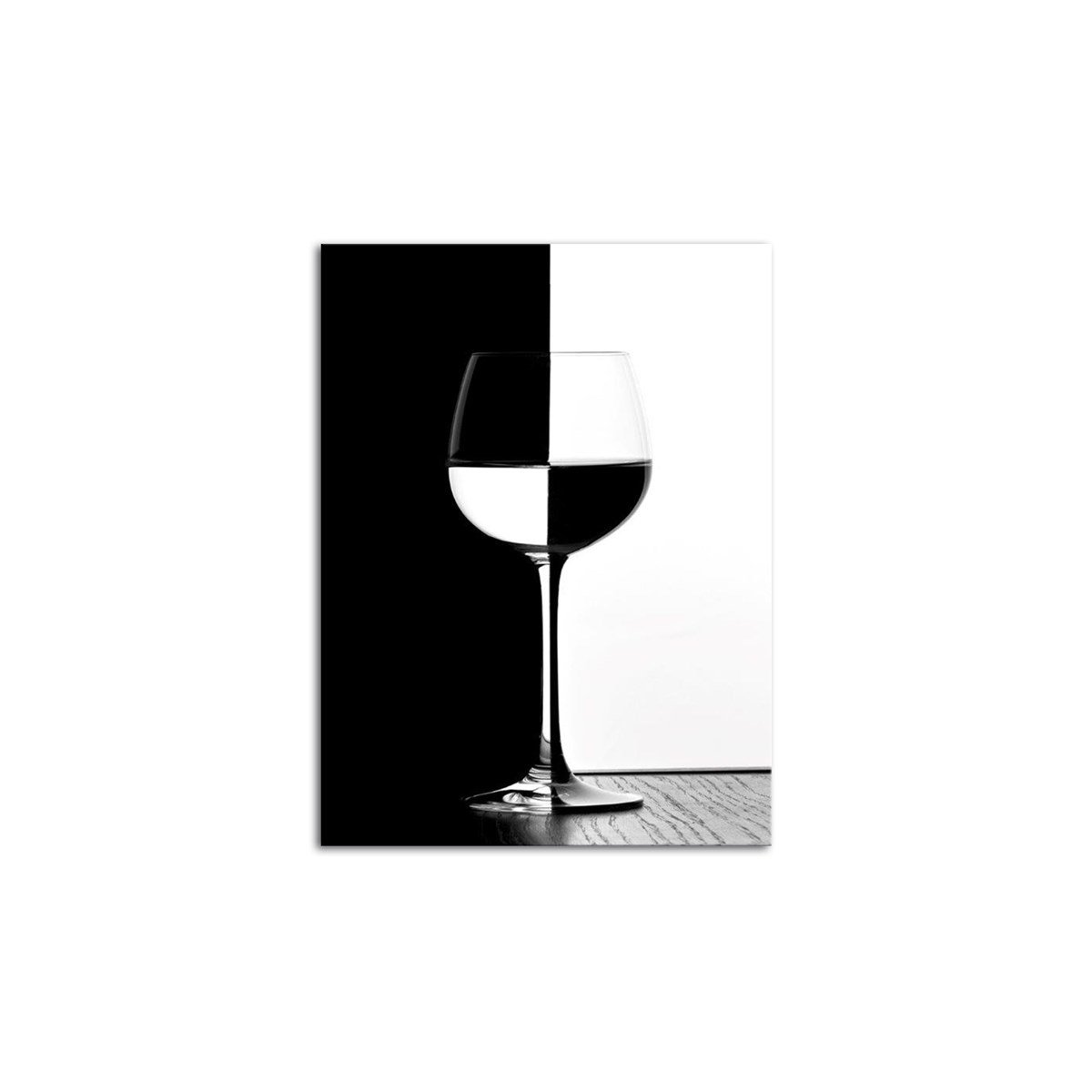 Siyah Beyaz Kadeh Kanvas TabloObjeTablolife.com