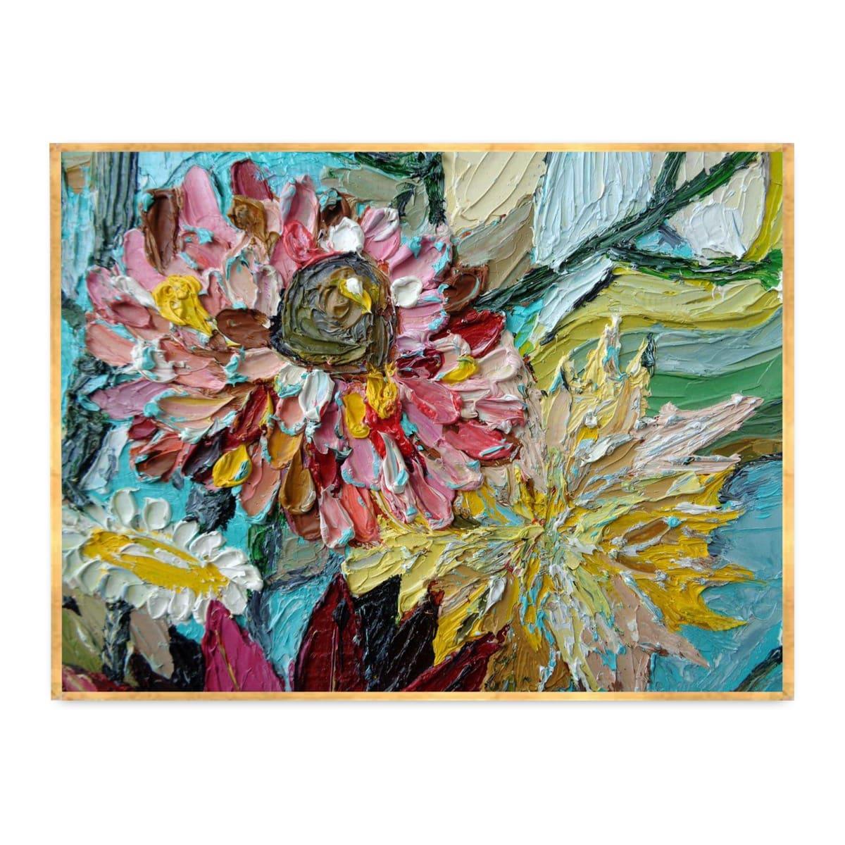 Soyut Çiçek 3D Yoğun Yağlı Boya Tablo3D Yoğun Yağlı Boya TablolarTablolife