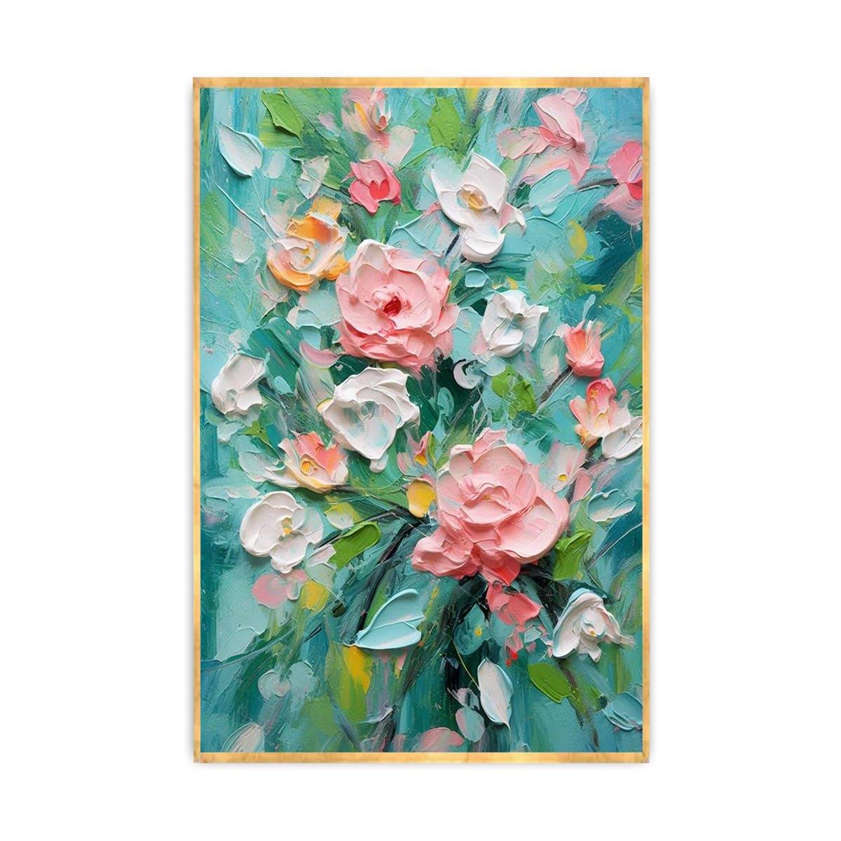 Soyut Çiçekler 3D Yoğun Yağlı Boya Tablo3D Yoğun Yağlı Boya TablolarTablolife