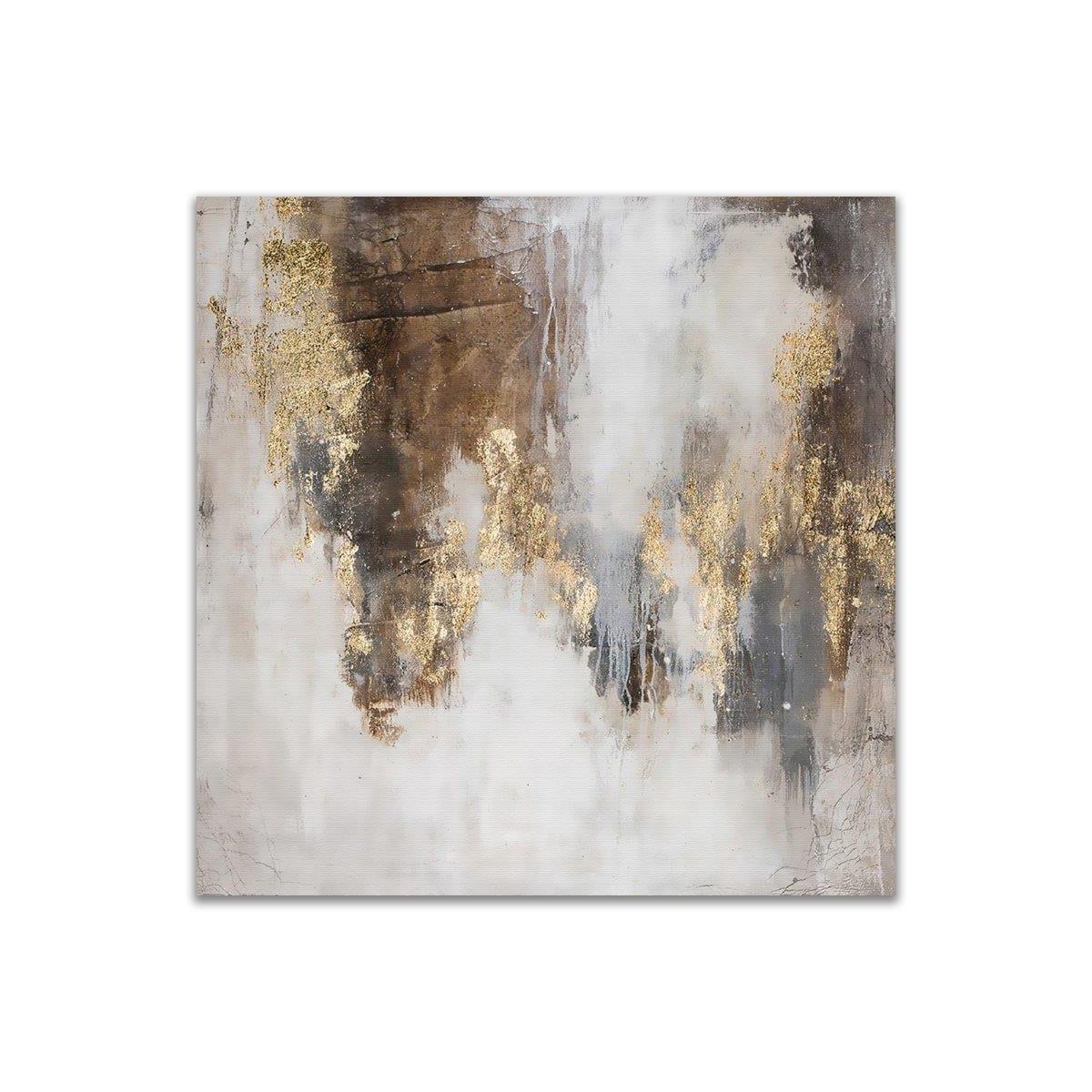 Soyut Gold - Yağlı Boya Dokulu TabloYağlı Boya Dokulu Soyut TablolarTablolife.com