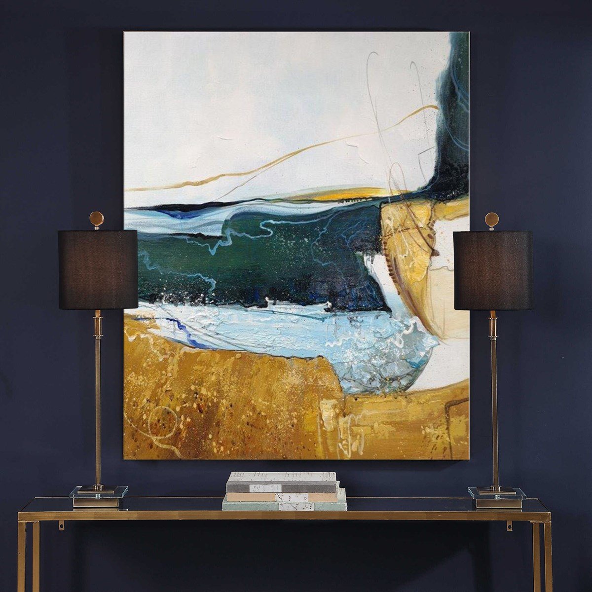 Soyut Katmanlar - Yağlı Boya Dokulu Tablo