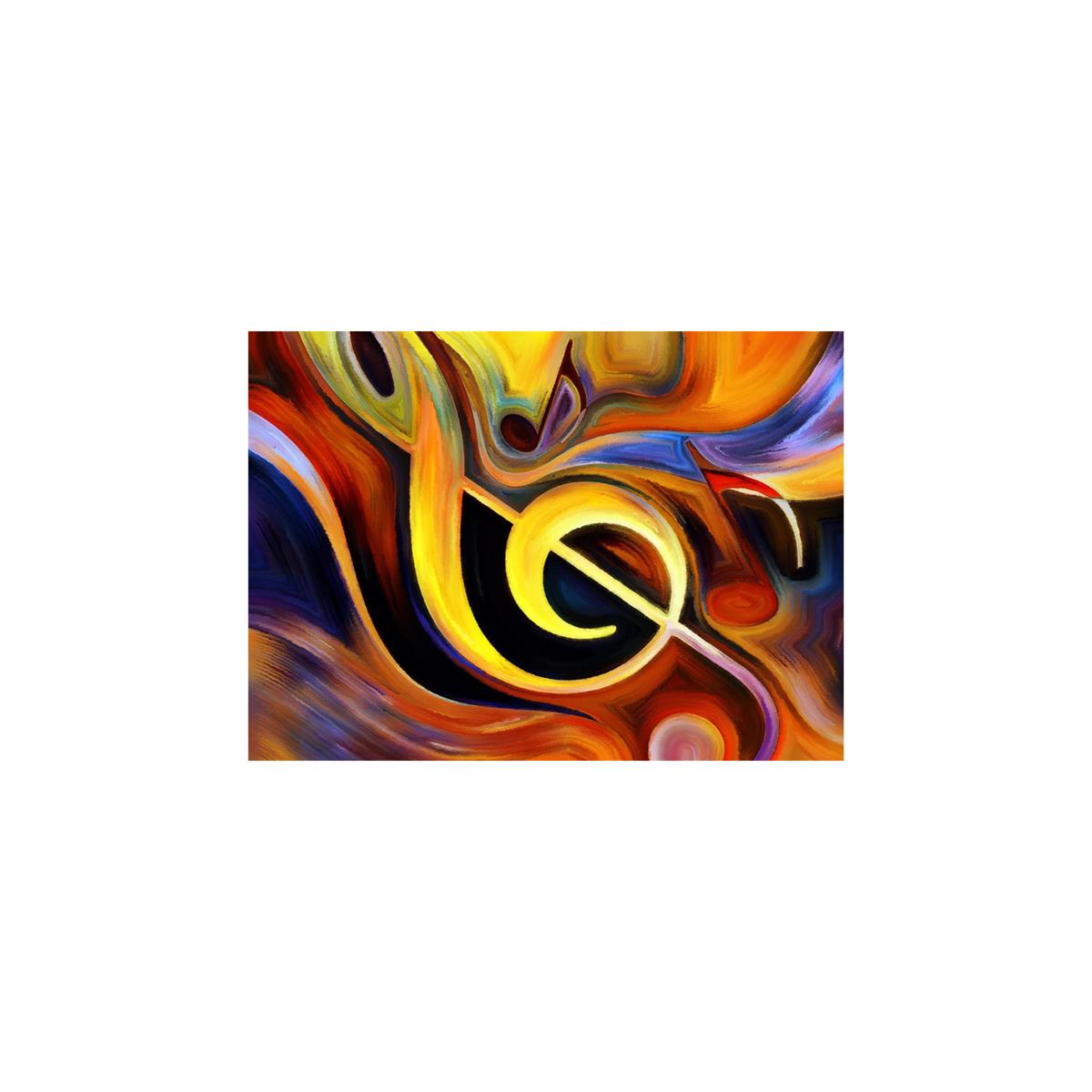 Soyut Nota Yağlı Boya Dokulu TabloYağlı Boya Dokulu Soyut TablolarTablolife.com