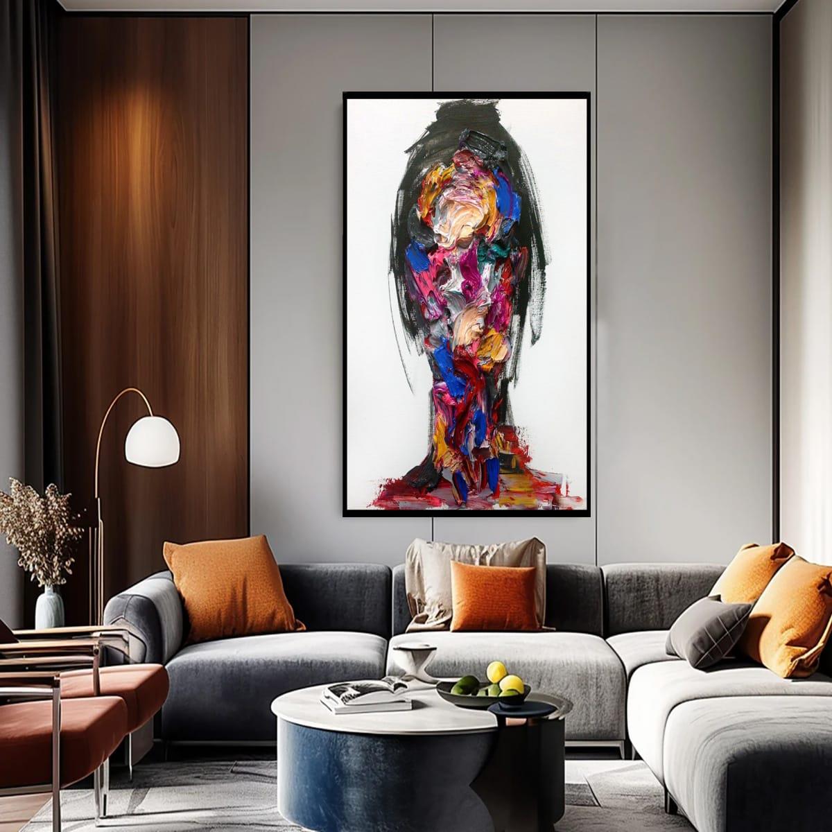 Soyut Yüz 2 3D Yoğun Yağlı Boya Tablo3D Yoğun Yağlı Boya TablolarTablolife