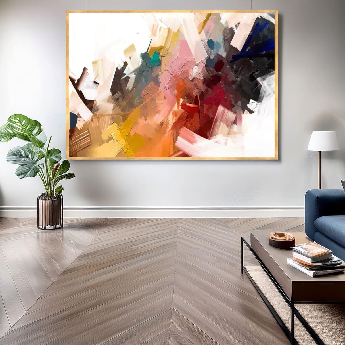 Superiority Yağlı Boya Dokulu TabloYağlı Boya Dokulu Soyut TablolarTablolife