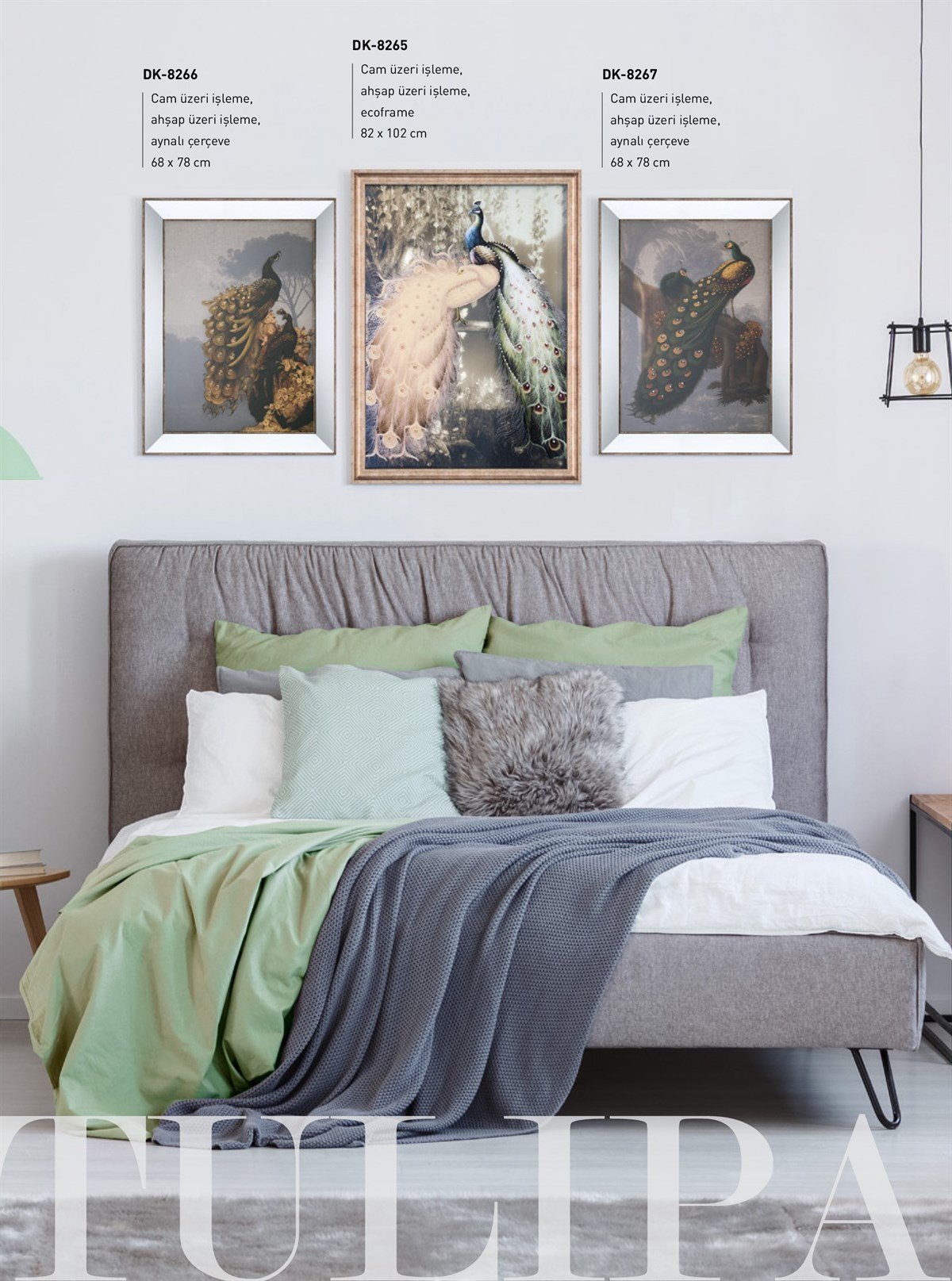 Tavus Kuşu 2 - Cam Üzeri İşleme Tablo