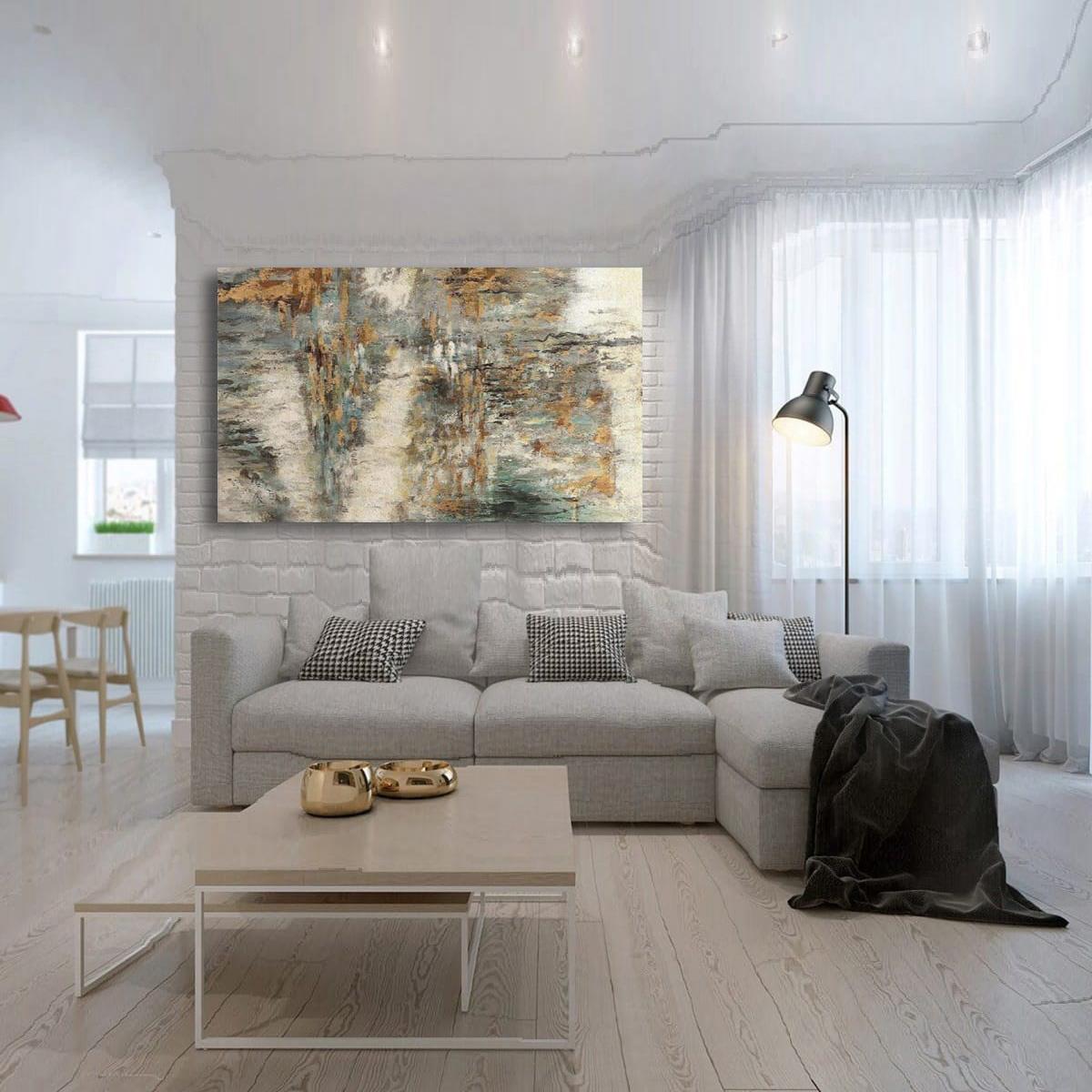 Toprak Yağlı Boya Dokulu TabloYağlı Boya Dokulu Soyut TablolarTablolife.com