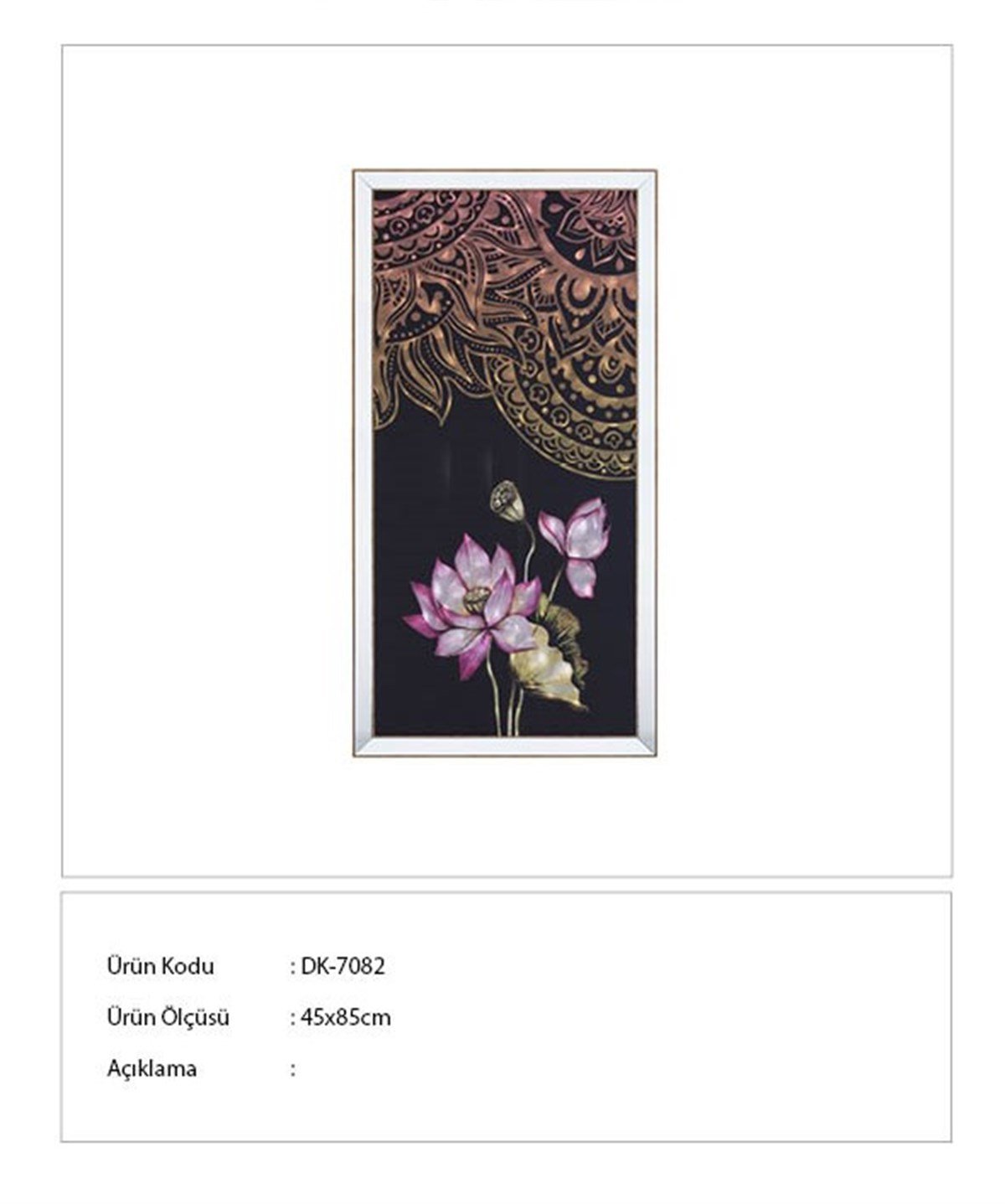 Toz Pembe -  Cam Üzeri İşleme Tablo