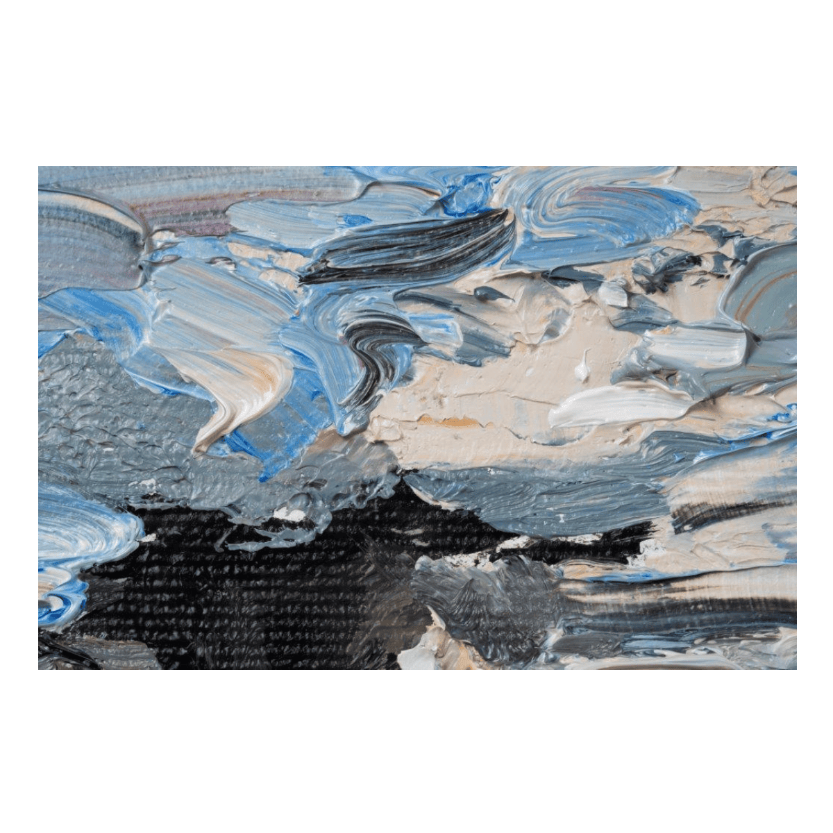 Turbid Sea Yağlı Boya Dokulu TabloYağlı Boya Dokulu Soyut TablolarTablolife