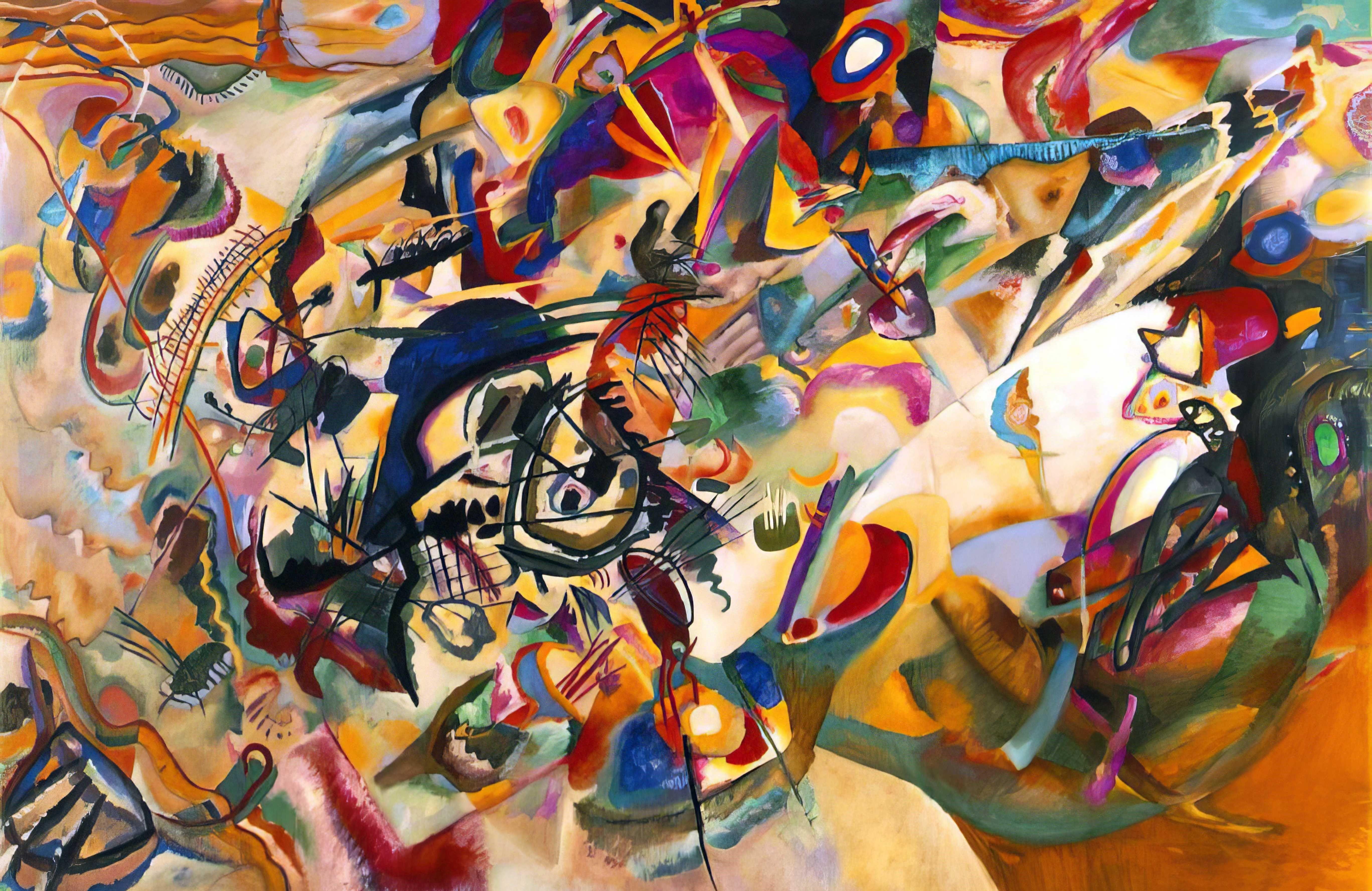 Wassily Kandinsky  Kompozisyon VII Kanvas TabloÜnlü Ressamların TablolarıTablolife