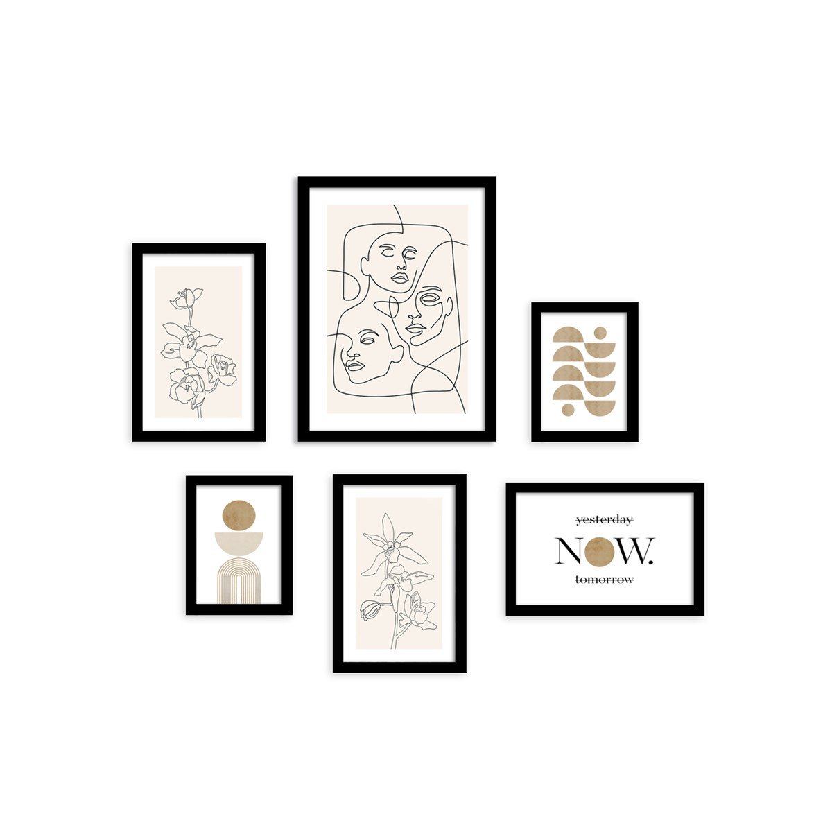 Yesterday Now Tomorrow Çerçeveli Poster SetiPosterlerTablolife.com