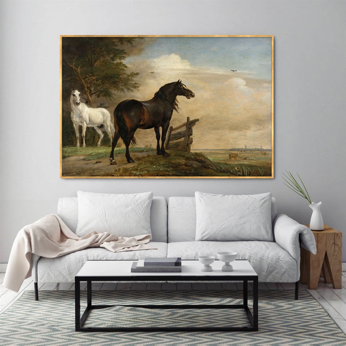 Yılkı - Yağlı Boya Dokulu TabloYağlı Boya Dokulu Soyut TablolarTablolife.com