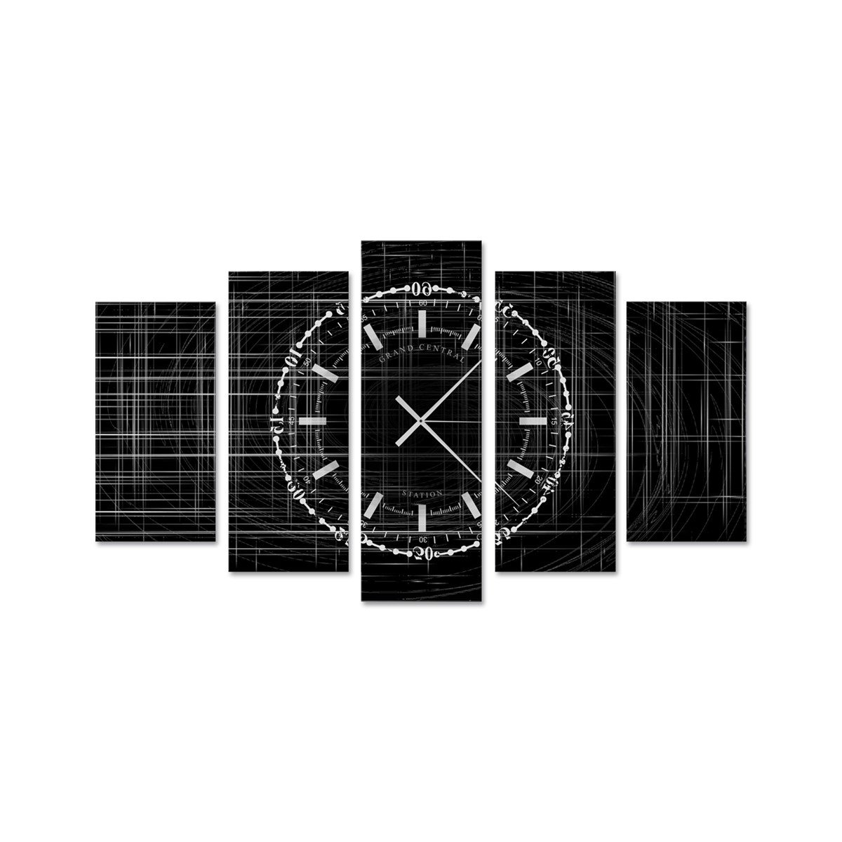 Zaman Saatli 5 Parçalı Kanvas TabloParçalı KanvasTablolife.com