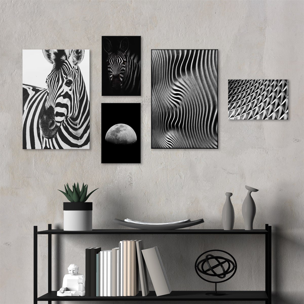 Zebra Çerçeveli Poster SetiPosterlerTablolife.com