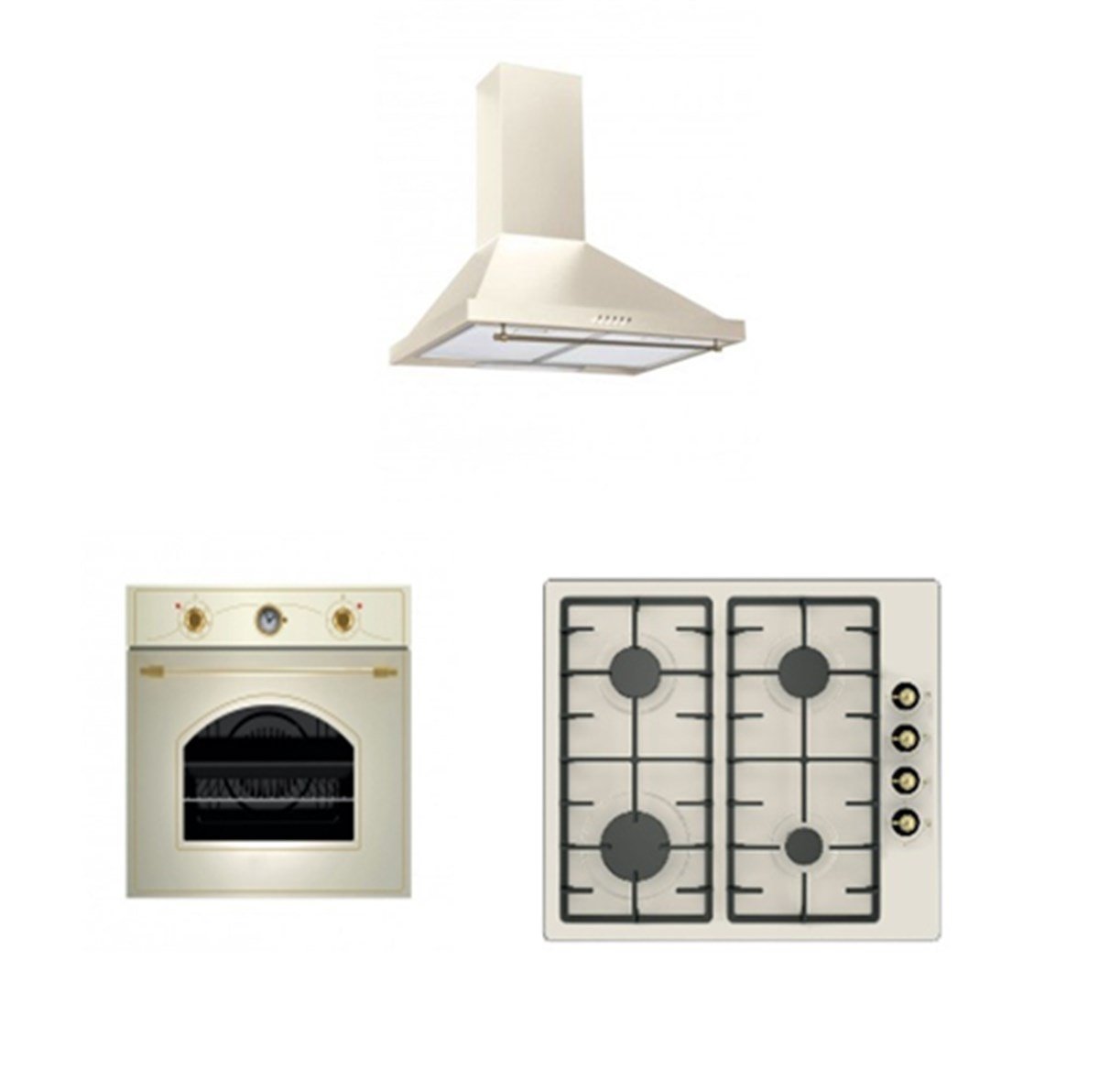 ALVEUS 3'LÜ RUSTİK KREM SET