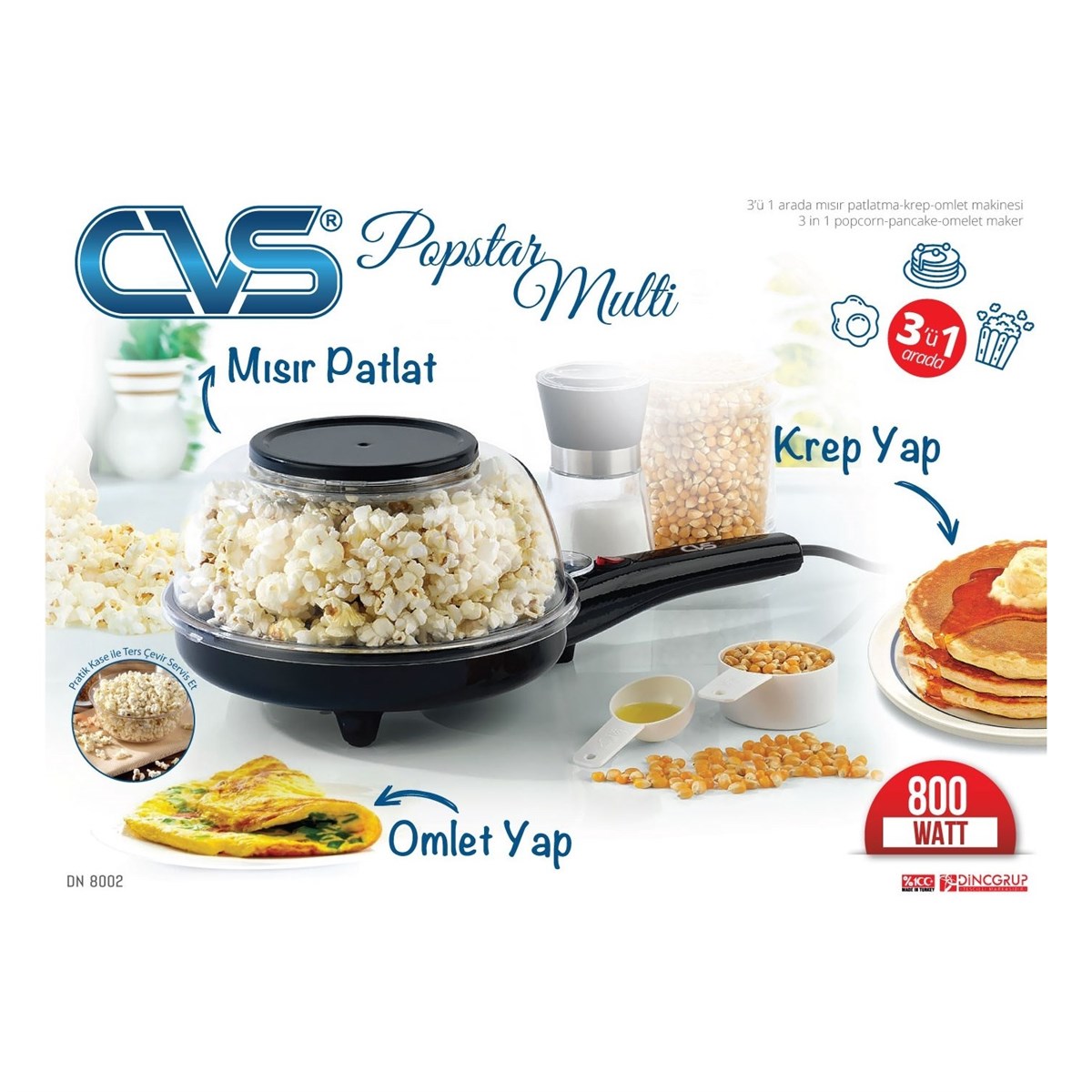 Cvs Dn 8002 Popstar Multi Mısır Patlatma Makinesi
