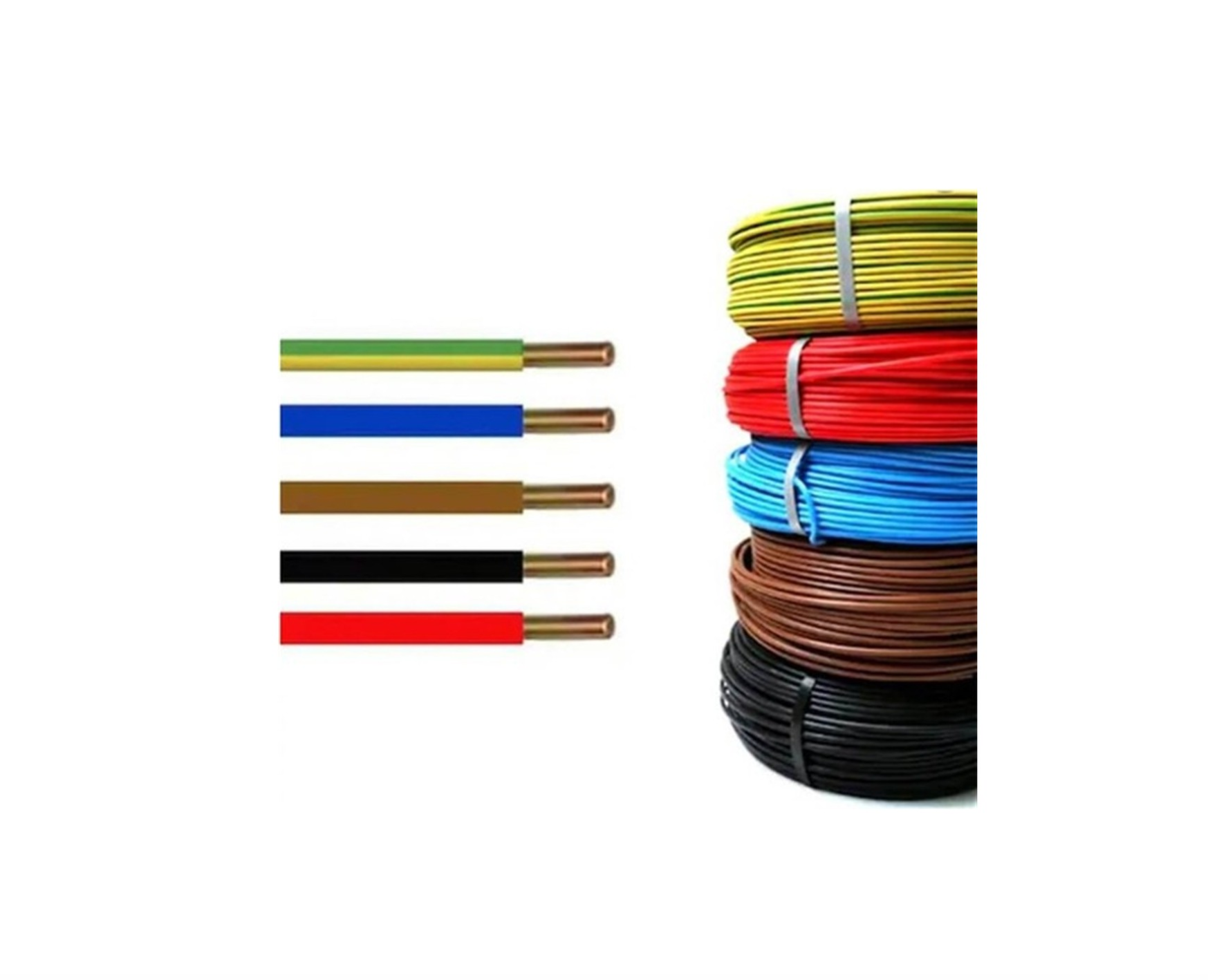 Nya 2.5 Kablo Kahve-Sarı-Mavi-Yeşil-Siyah