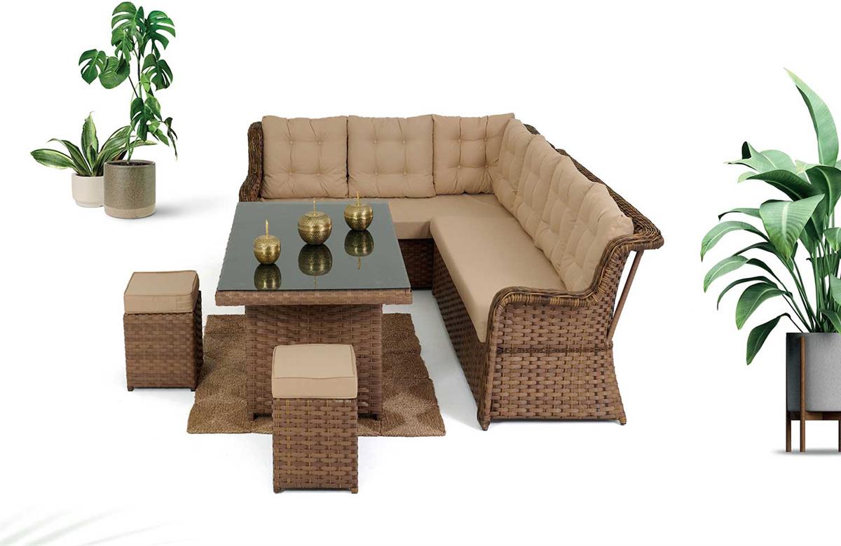 Rattan Baretta Köşe Takımı