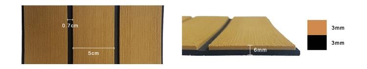 ELBE Marine Eva Foam Faux Decking Sheet Gold