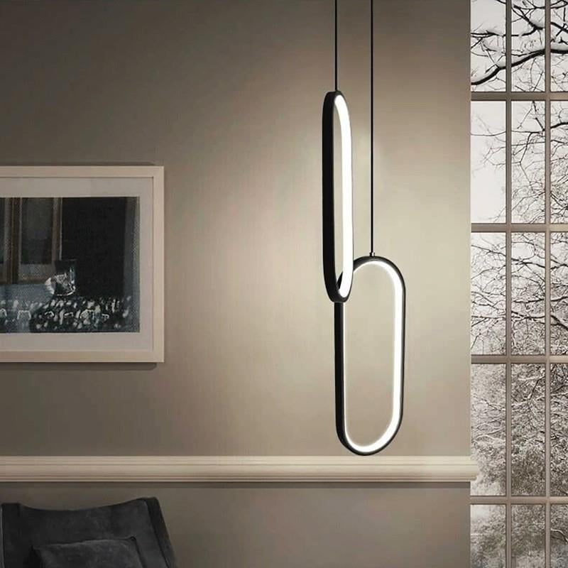 İkili Oval Sarkıt Led Avize Monolux ML 30074B