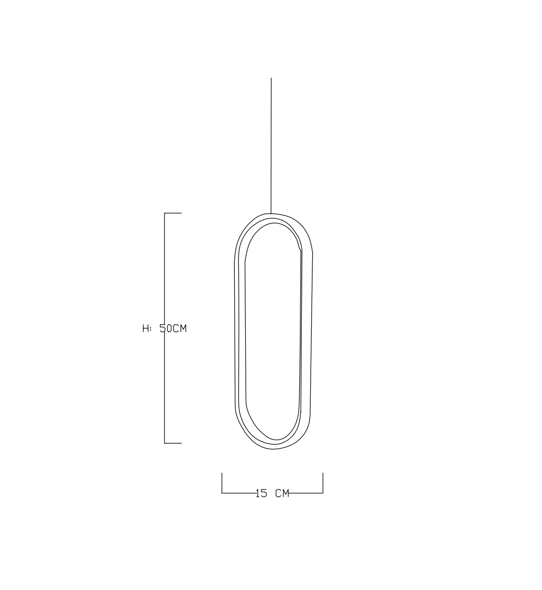İkili Oval Sarkıt Led Avize Monolux ML 30074B