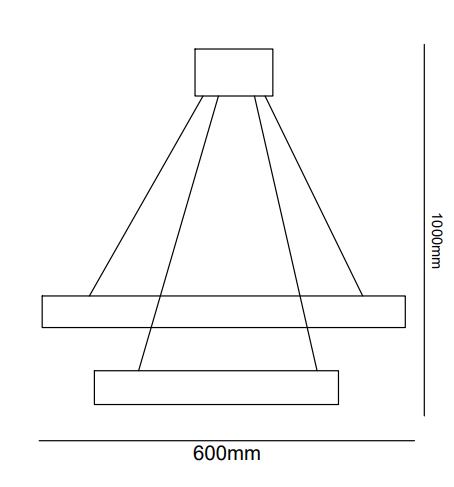 Led Sarkıt Avize 2'li Kare Model Monolux ML 61111