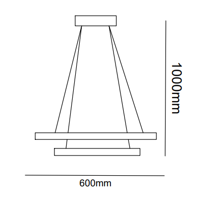 Led Sarkıt Avize 2'li Kare Monolux ML 30012