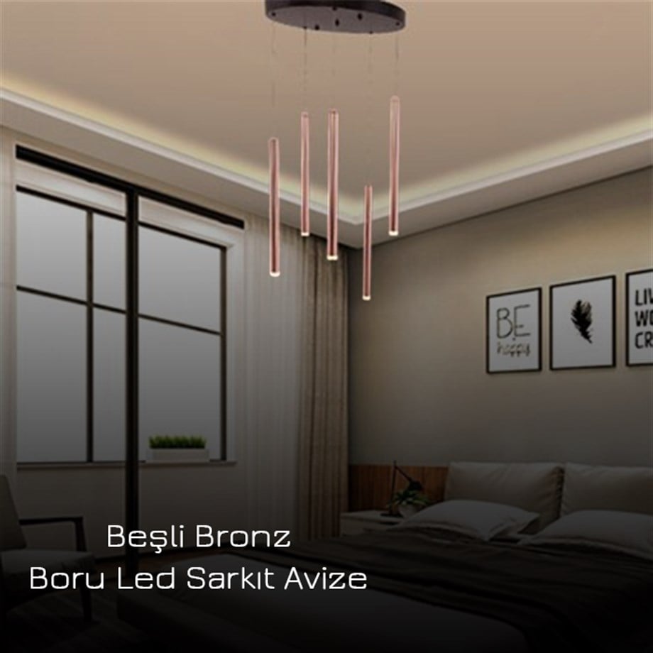 Led Sarkıt Avize 5'li Boru Model Monolux ML 83001