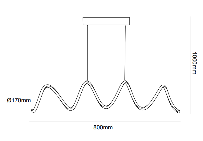 Led Sarkıt Avize Beyaz Spiral Model Monolux ML 80011