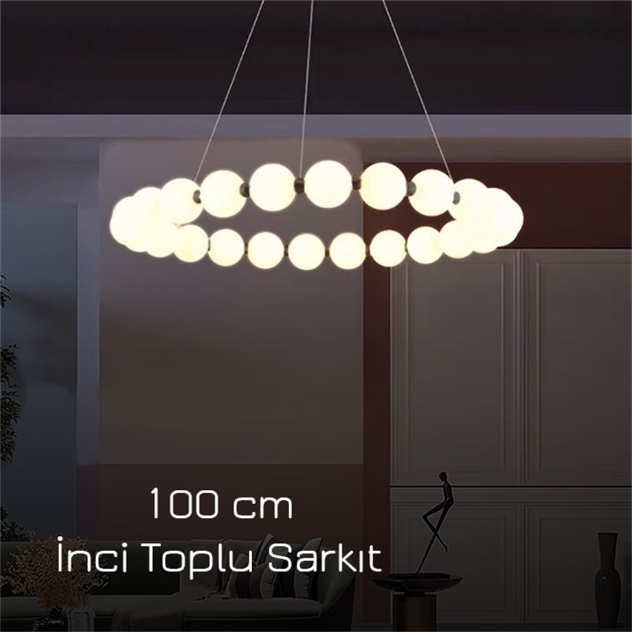 Monolux 100 cm 25 İnci Toplu Sarkıt Avize ML 83503