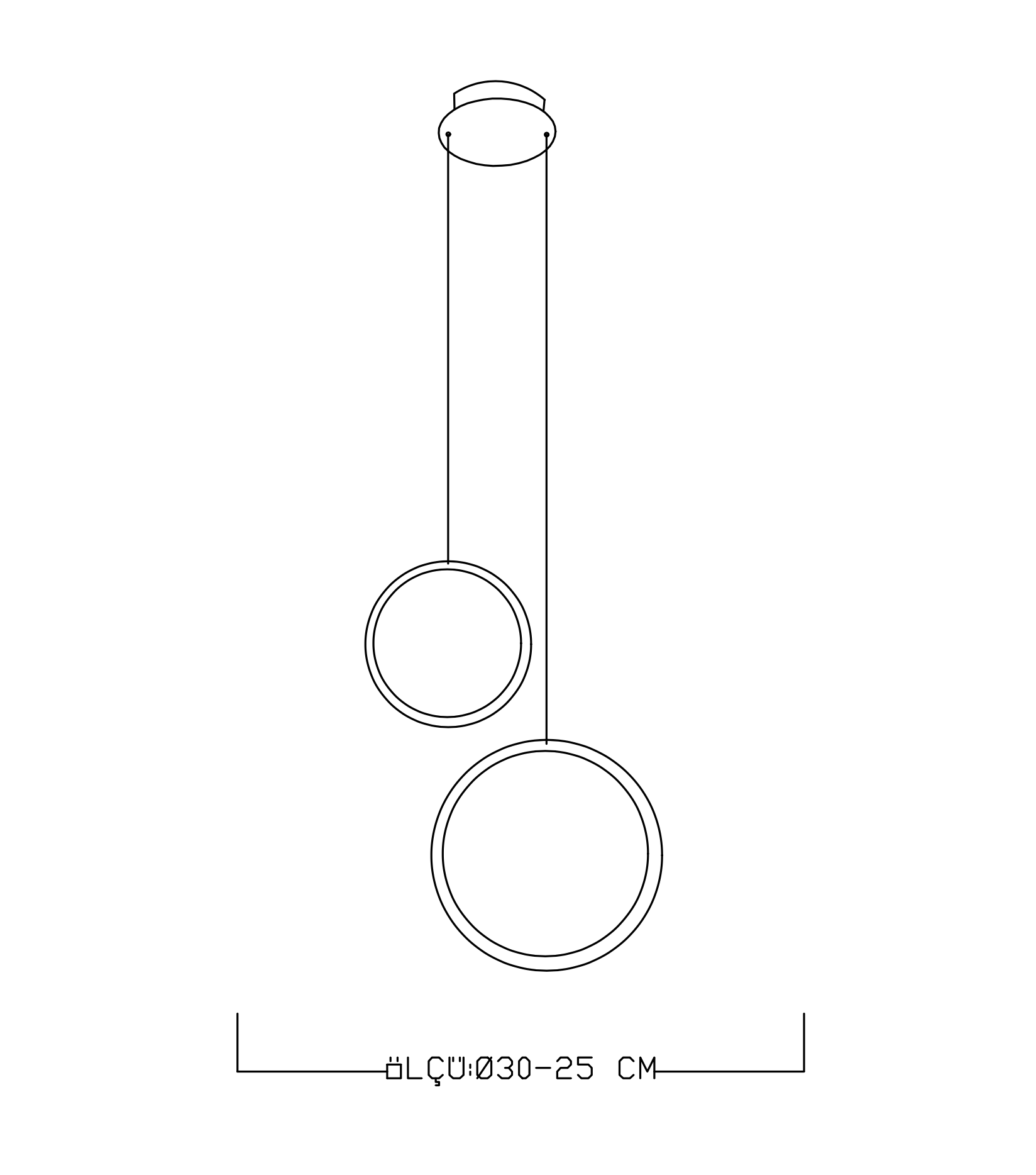 Monolux 2'li Çember Sarkıt Avize ML 32023