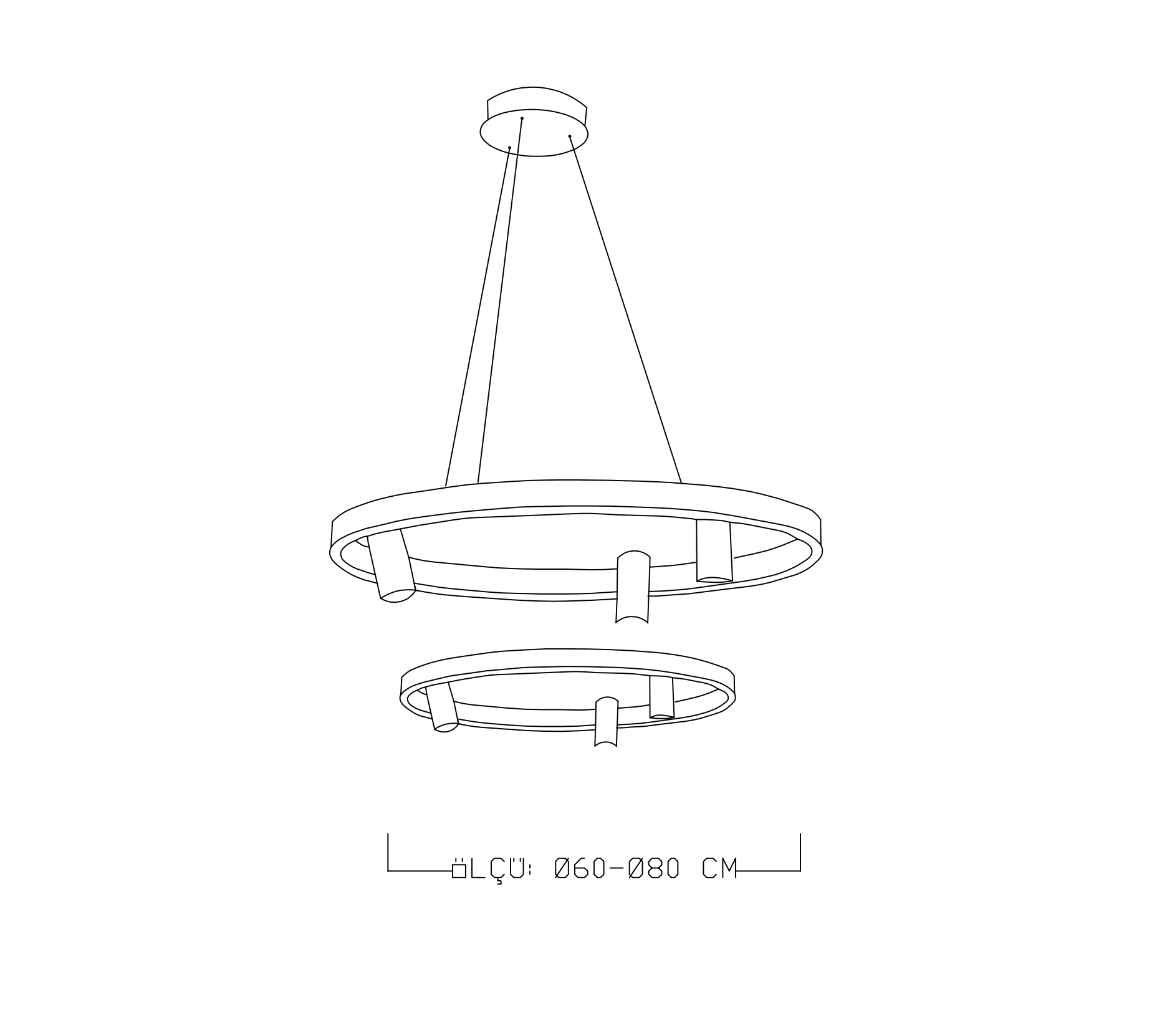 Monolux 2'li Spotlu Çember Sarkıt Avize ML 31042