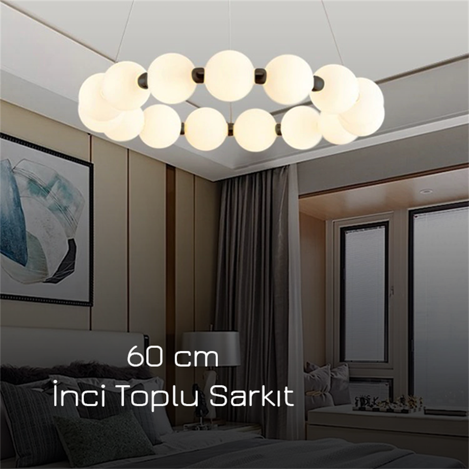 Monolux 60 cm İnci Toplu Sarkıt Avize ML 83501