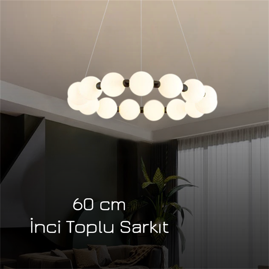 Monolux 60 cm İnci Toplu Sarkıt Avize ML 83501