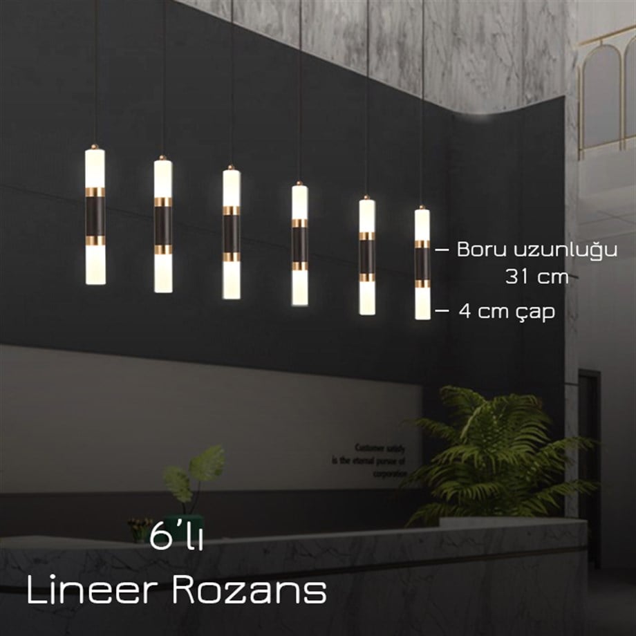 Monolux 6'lı Lineer Rozans Boru Sarkıt ML 83110-L6
