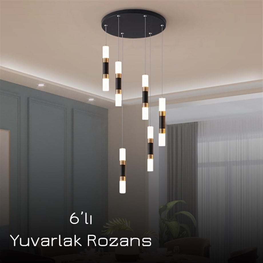 Monolux 6'lı Yuvarlak Rozans Boru Sarkıt ML 83110-Y6