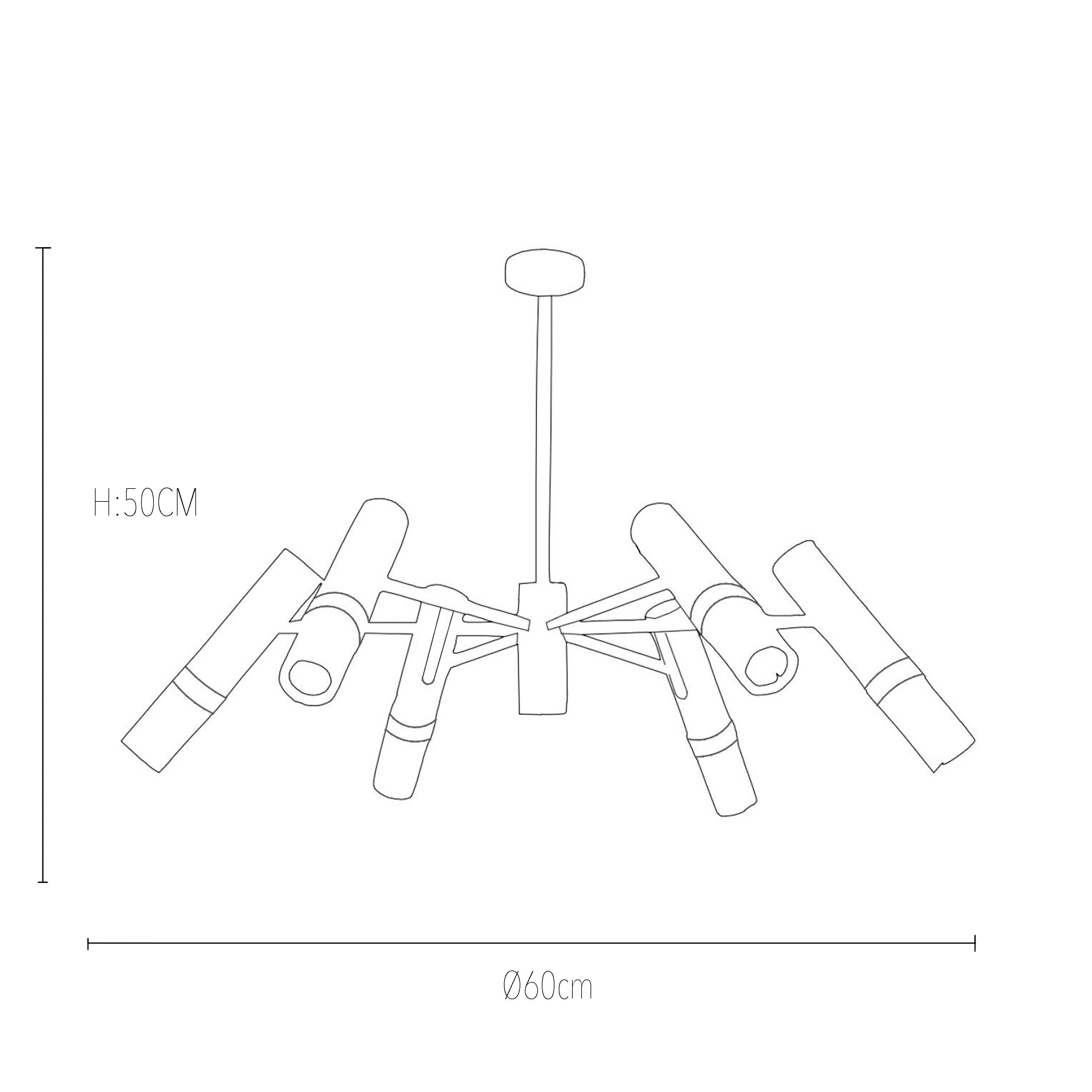 Monolux 7'li Modern Tasarım Sarkıt Avize ML 83062-7