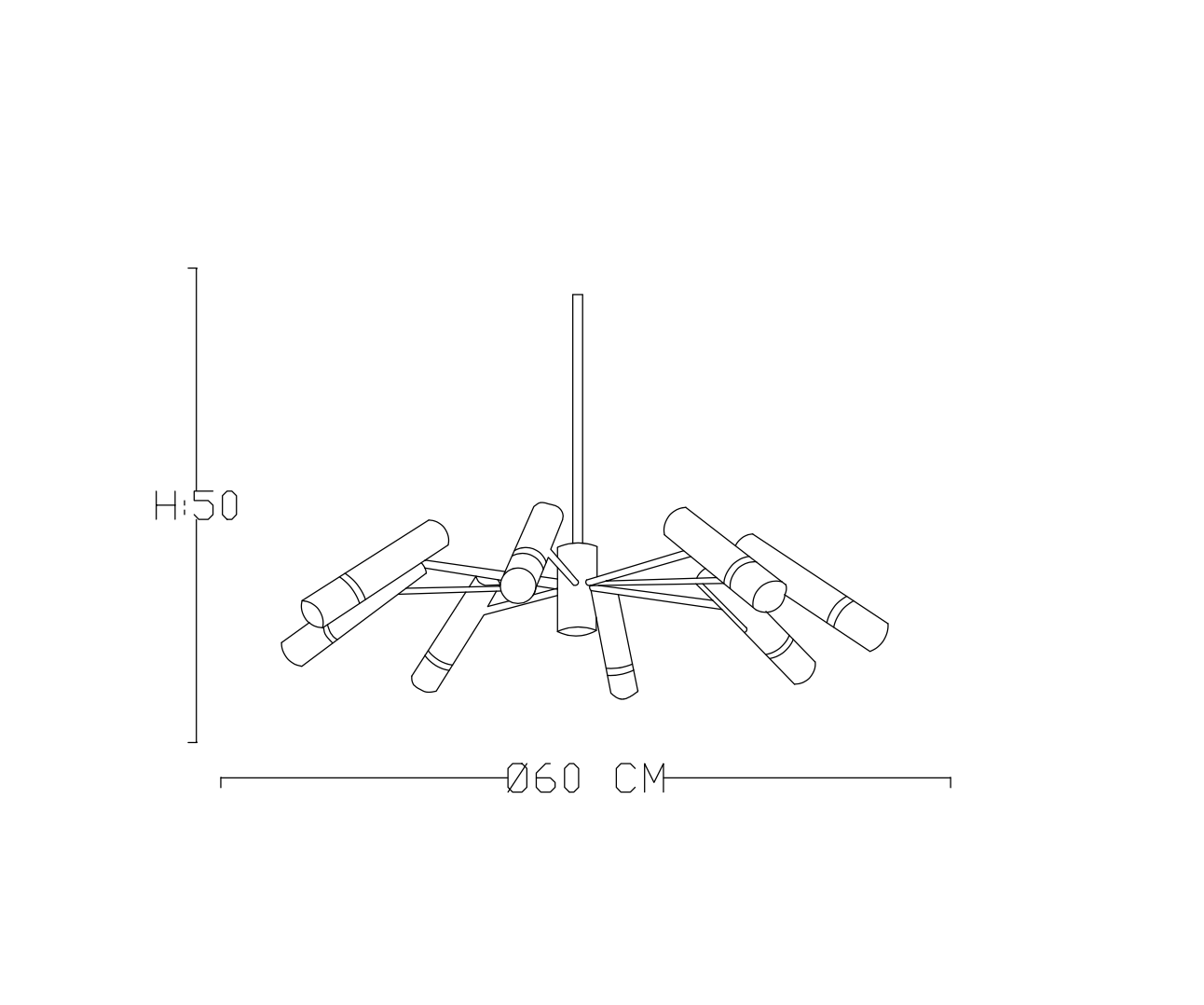 Monolux 9'lu Modern Tasarım Sarkıt Avize ML 83062-9