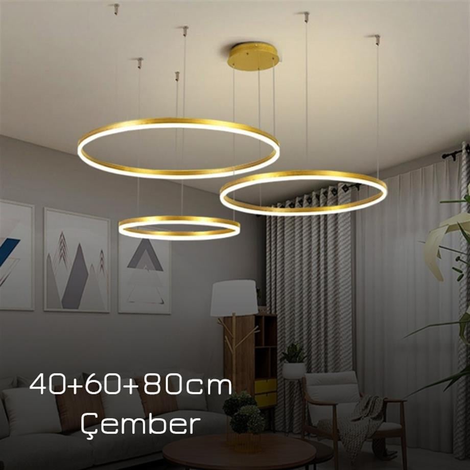 Monolux Circlelight Led 3'lü Çember Sarkıt Avize ML 30041-3