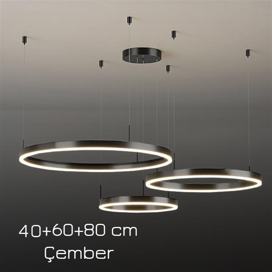 Monolux Circlelight Led 3'lü Çember Sarkıt Avize ML 30041-3