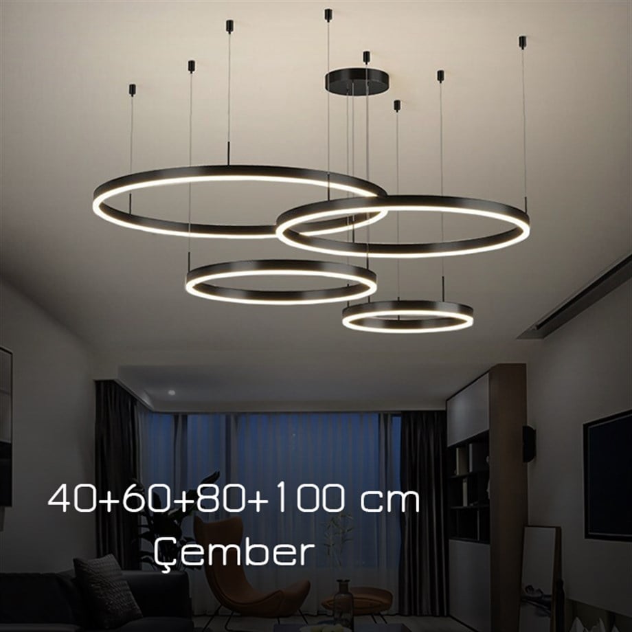 Monolux Circlelight Led 4'lü Çember Sarkıt Avize ML 30041-4