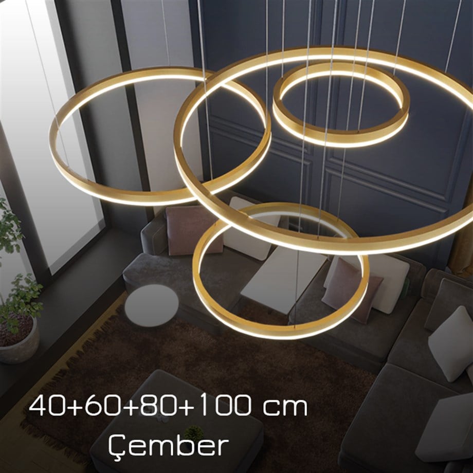 Monolux Led 4'lü Çember Sarkıt Avize ML 30041-4