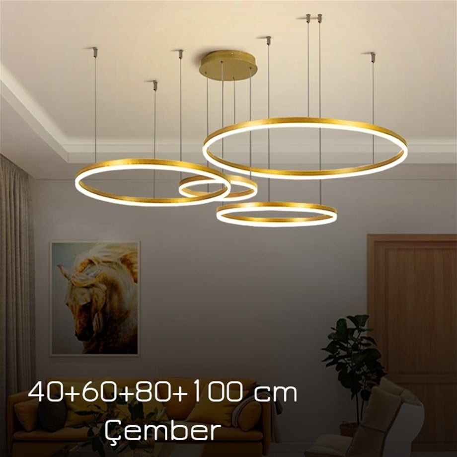 Monolux Led 4'lü Çember Sarkıt Avize ML 30041-4