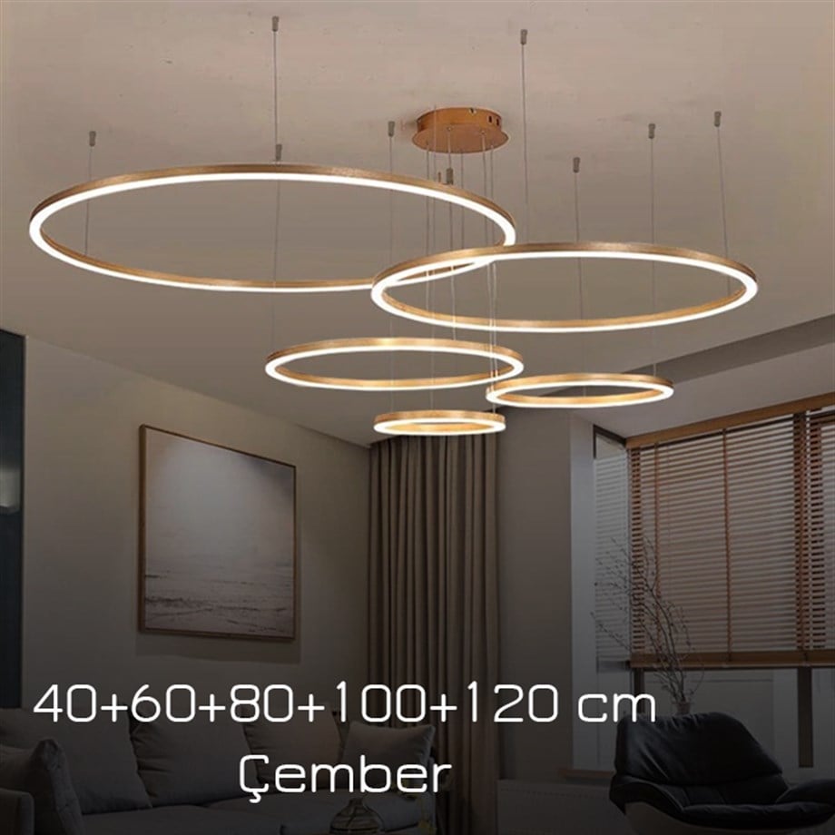 Monolux Led 5'li Çember Sarkıt Avize ML 30041-5