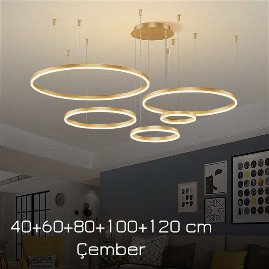 Monolux Led 5'li Çember Sarkıt Avize ML 30041-5